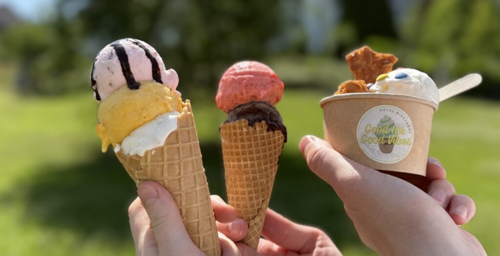Hausgemachtes Eis im Birkenhof-Stil